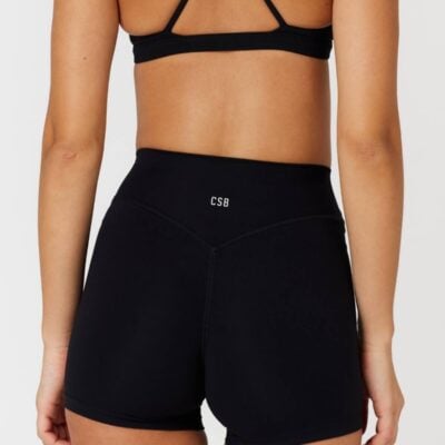 Crop Shop Boutique Form Invisible Scrunch Shorts 4" | Black — XXS - Image 2