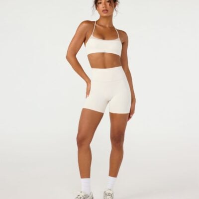 Crop Shop Boutique Form Invisible Scrunch High Waist Shorts 5" | Vanilla — XXS - Image 1