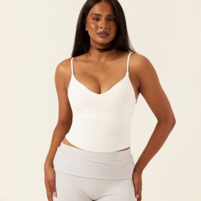 Crop Shop Boutique Form Invisible Scrunch Fold Over Shorts 3" | Dusty Grey — XXS - Image 2