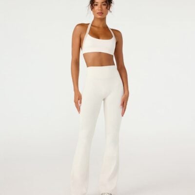 Crop Shop Boutique Form Invisible Scrunch Flare Leggings | Vanilla — XXS - Image 1