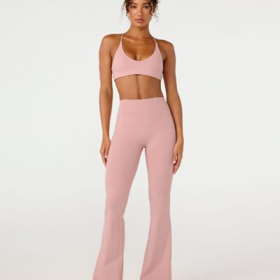 Crop Shop Boutique Form Invisible Scrunch Flare Leggings | Dusty Pink — XXS - Image 1