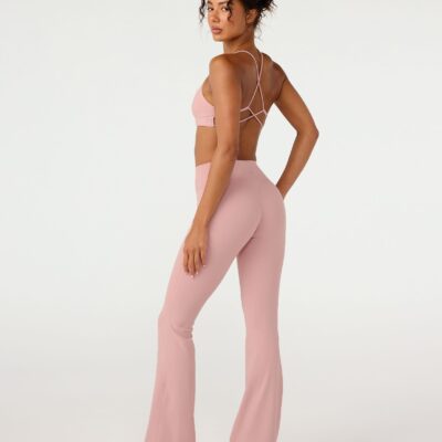 Crop Shop Boutique Form Invisible Scrunch Flare Leggings | Dusty Pink — XXS - Image 2