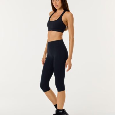 Crop Shop Boutique Form Invisible Scrunch Capri Leggings | Black — 16" - Image 2