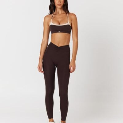 Crop Shop Boutique Form Gather Waist Leggings | Espresso — XXS - Image 1