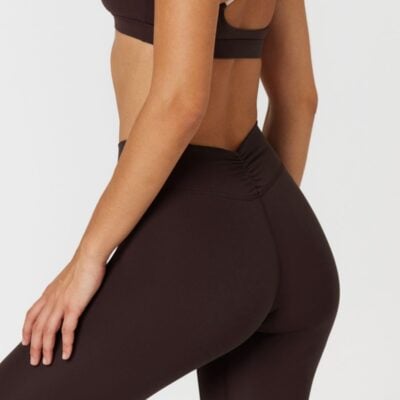Crop Shop Boutique Form Gather Waist Leggings | Espresso — XXS - Image 2