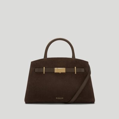 DeMellier The Small Hudson — mocha suede & mocha smooth - Image 1