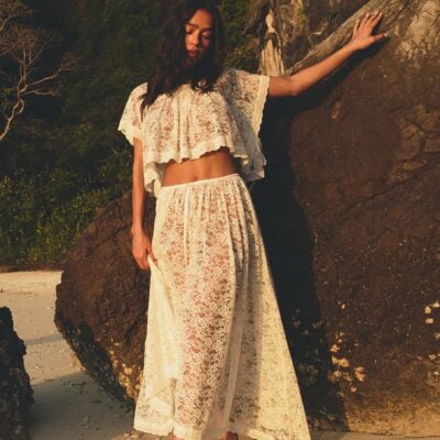 DOEN ZINNIA SKIRT -- SALT - Image 1