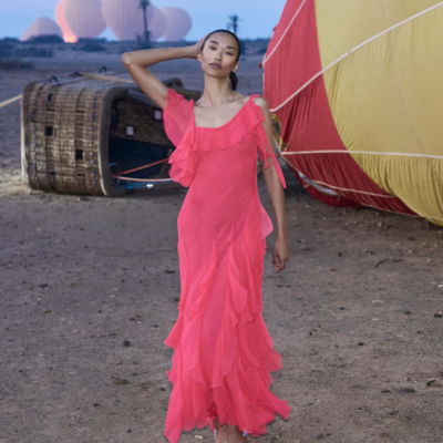 DOEN ZELIA DRESS -- BOUGAINVILLEA - Image 2