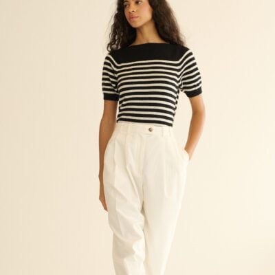 DOEN VIDETTE SWEATER -- MARCEAU STRIPE - Image 2