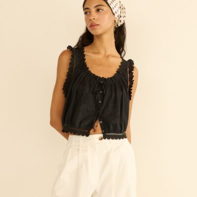 DOEN TRAVELER TOP -- BLACK - Image 2