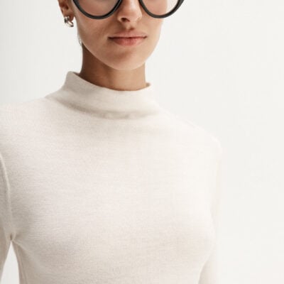 Elka Collective Winnie Knit Top Whitemarle — 4 - Image 2