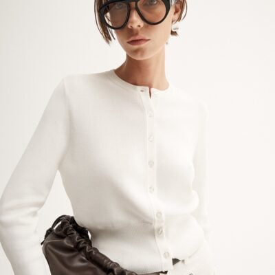 Elka Collective Victoria Knit Cardigan White — 4 - Image 2