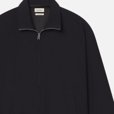 Frame Denim Wool Zip Blouson -- Dark Navy - Image 2