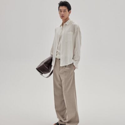 Frame Denim Wide Leg Trousers -- Vintage Khaki - Image 2