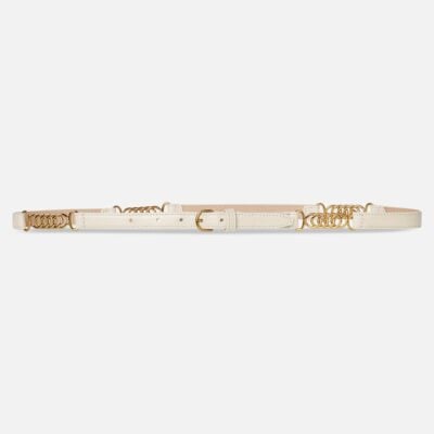 Frame Denim The Twisted Link Belt -- Cream — Cream Multi - Image 1
