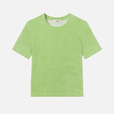 Frame Denim The Terry Baby Tee -- Peridot — Lemon - Image 1