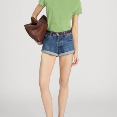 Frame Denim The Terry Baby Tee -- Peridot — Lemon - Image 2
