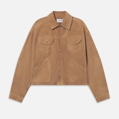 Frame Denim The Suede Utility Jacket -- Chai - Image 1
