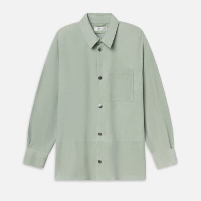 Frame Denim The Suede Studio Shirt -- Mint - Image 1