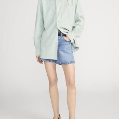 Frame Denim The Suede Studio Shirt -- Mint - Image 2