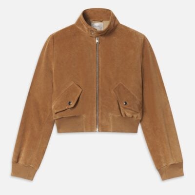 Frame Denim The Suede Harrington Jacket -- Light Camel - Image 1