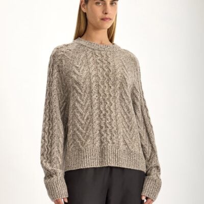 Jac + Jack Woods Wool Cashmere Sweater - Flannel Mouline — XS - Image 2