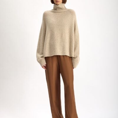 Jac + Jack Tairn Cashmere Sweater - Jute Marle — XS - Image 1