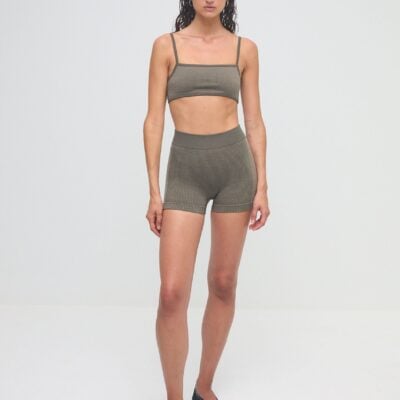 Jac + Jack Strap Back Wool Bralet - Grove - Image 1