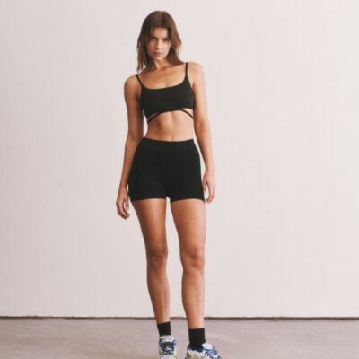 Jac + Jack Splice Wool Bralet - Black - Image 1