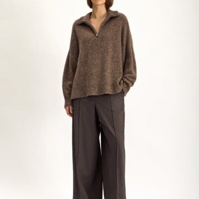 Jac + Jack Rook Cashmere Silk Sweater - Malto Fleck — XS - Image 1