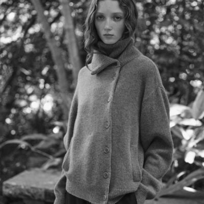 Jac + Jack Quinn Cashmere Cardigan - Flannel Marle — XS - Image 2