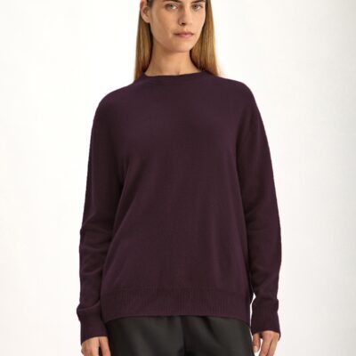 Jac + Jack Morrow Cashmere Sweater - Dark Fig — XS - Image 2