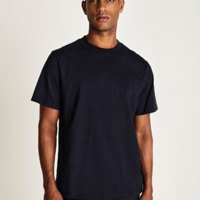 Jac + Jack Mills Heavyweight Cotton Tee - Darkest Navy — XS - Image 2