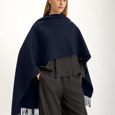 Jac + Jack Eyre Cashmere Scarf - Darkest Navy - Image 2