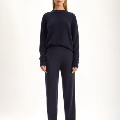 Jac + Jack Circuit Cotton Cashmere Pant - Navy - Image 1