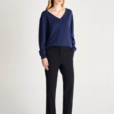 Jac + Jack Faber Italian Wool Pant - Darkest Navy - Image 1
