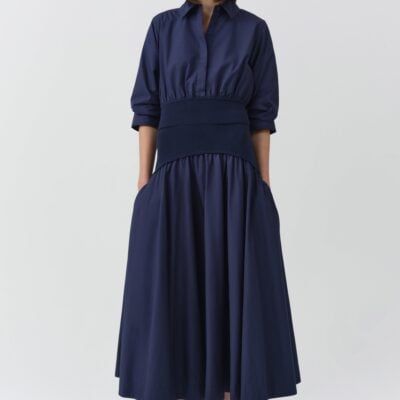 Jonathan Simkhai Stiles Cotton Shirt — Midnight - Image 2