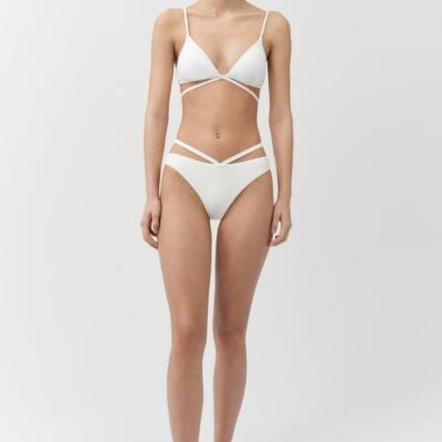 Jonathan Simkhai Signature Harlen Bikini Top — WHITE - Image 2
