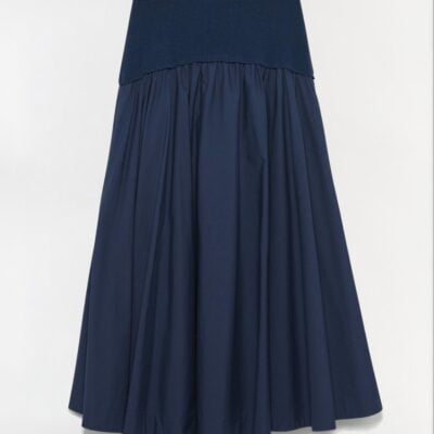 Jonathan Simkhai Ovie Cotton Skirt — Midnight - Image 1