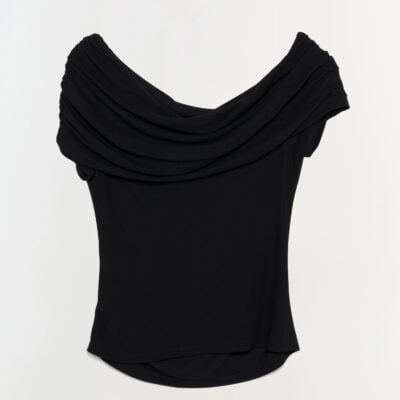 Jonathan Simkhai Natassa Jersey Top — Black - Image 1