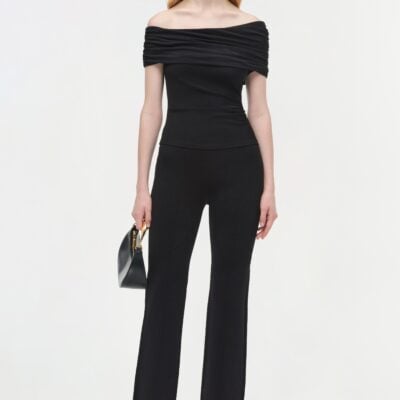 Jonathan Simkhai Natassa Jersey Top — Black - Image 2