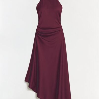 Jonathan Simkhai Monica Satin Dress — FIG - Image 1
