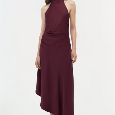 Jonathan Simkhai Monica Satin Dress — FIG - Image 2