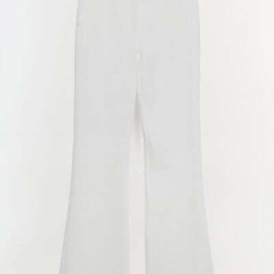 Jonathan Simkhai Kenna Twill Trouser — Ivory - Image 1