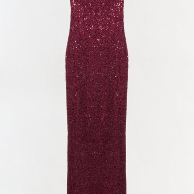 Jonathan Simkhai Xyla Sequin Gown — CRANBERRY - Image 1