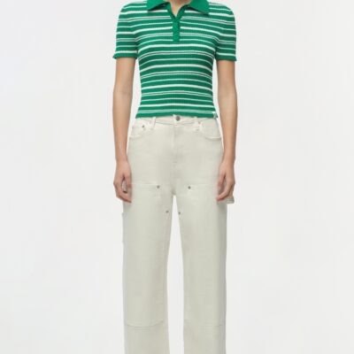 Jonathan Simkhai Xavier Denim Carpenter Pant — PORCELAIN - Image 2