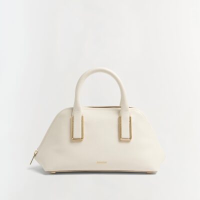 Jonathan Simkhai Wynn Small Leather Top Handle Bag — ALABASTER - Image 1