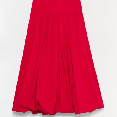 Jonathan Simkhai Winsor Cotton Midi Skirt — Scarlet - Image 1