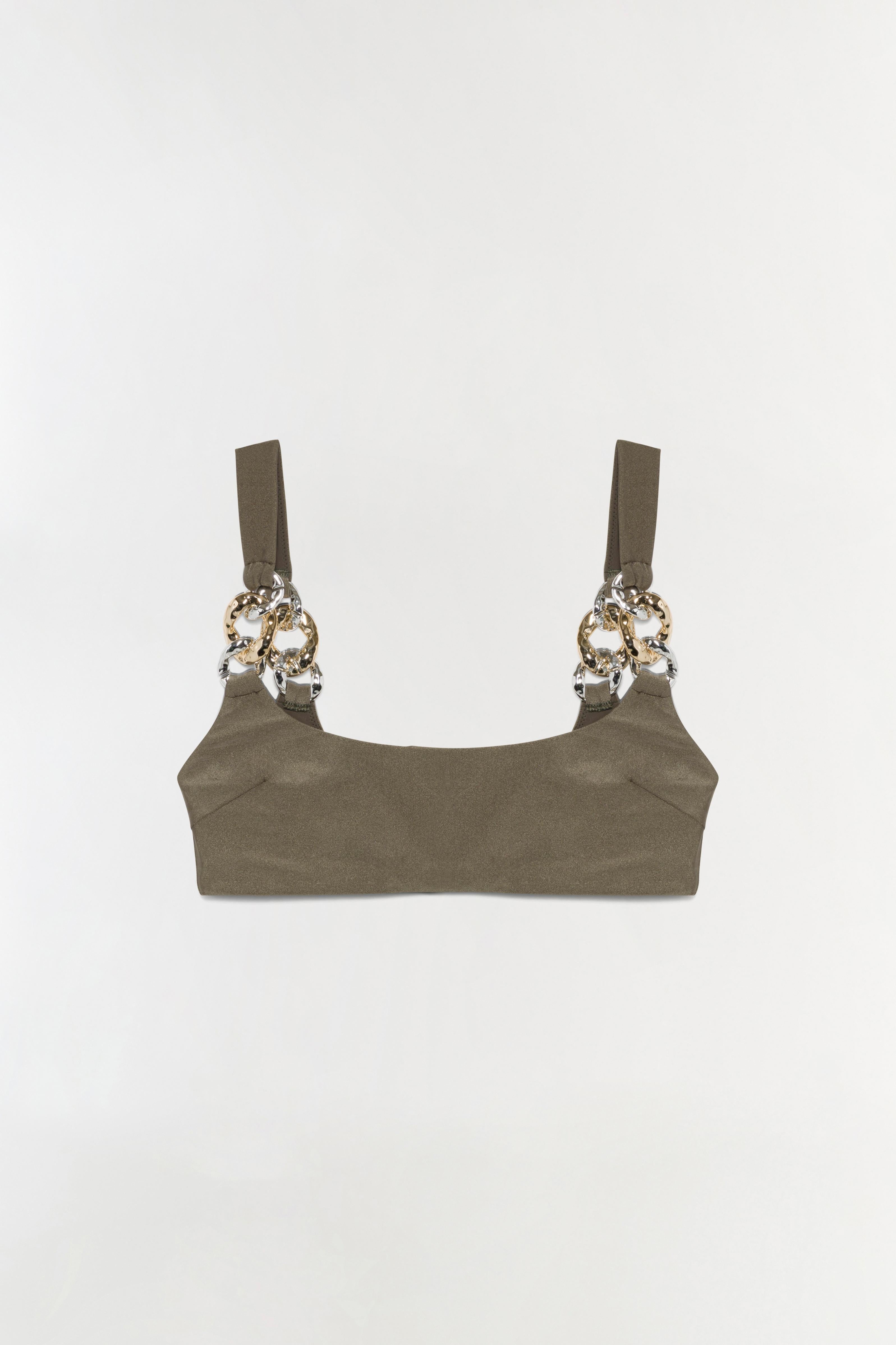 Jonathan Simkhai Wilda Satin Tank Top — Fern