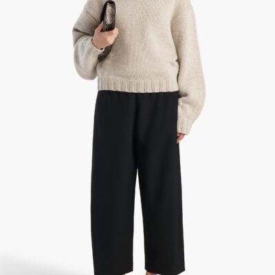 Khaite Roma Pant in Black Wool - Image 2